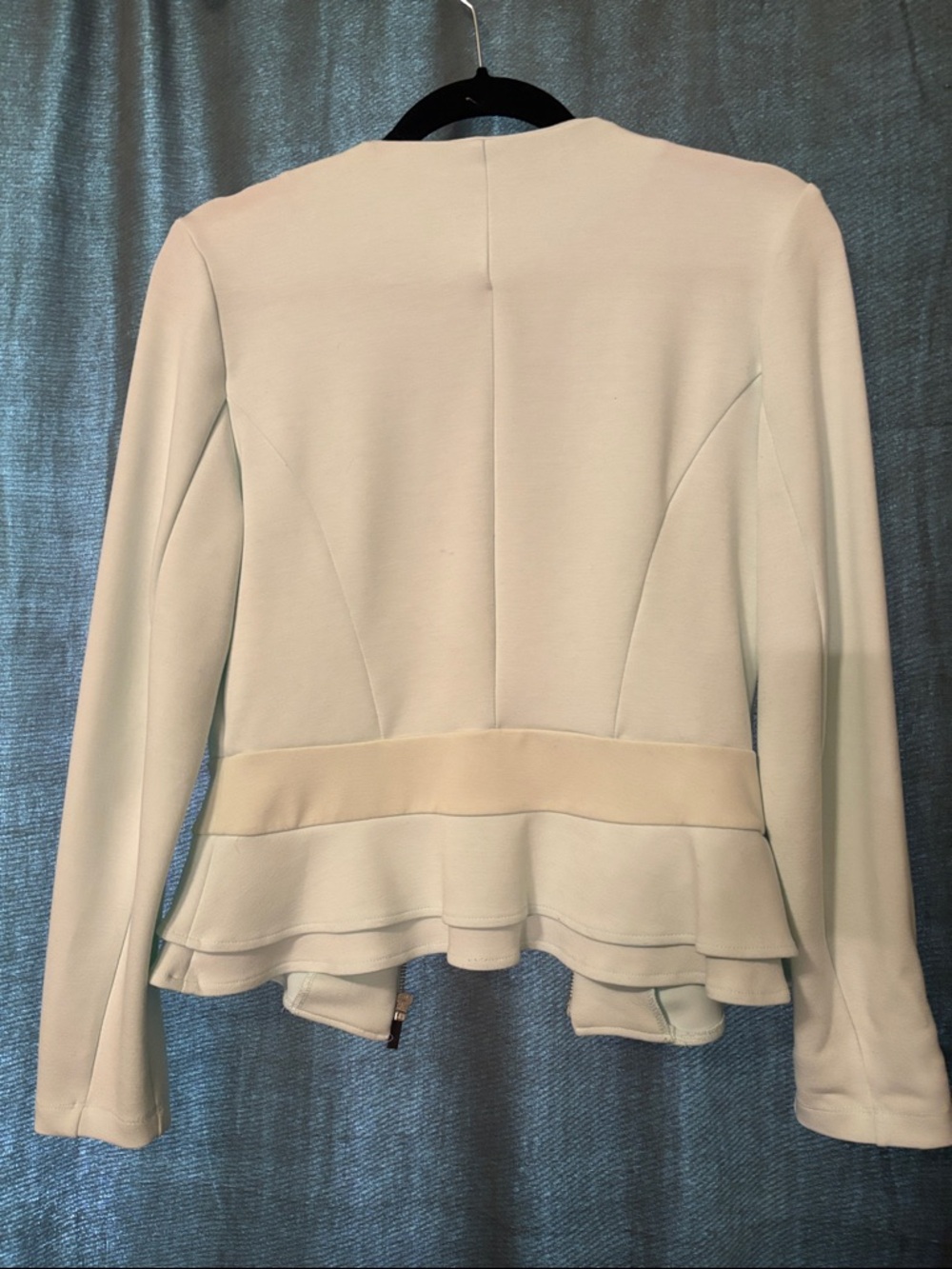 Tahari Mint Zip-Front Peplum Jacket - Picture 4 of 7